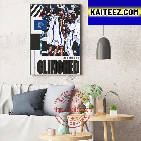 Memphis Tigers Mens Basketball Are 2023 AAC Champions Art Decor Poster