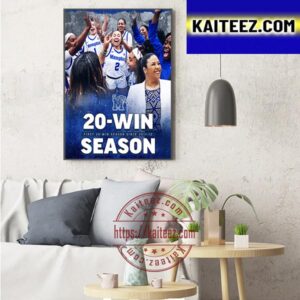 Memphis Womens Basketball First 20 Win Season Since 2011 2012 Art Decor Poster Canvas