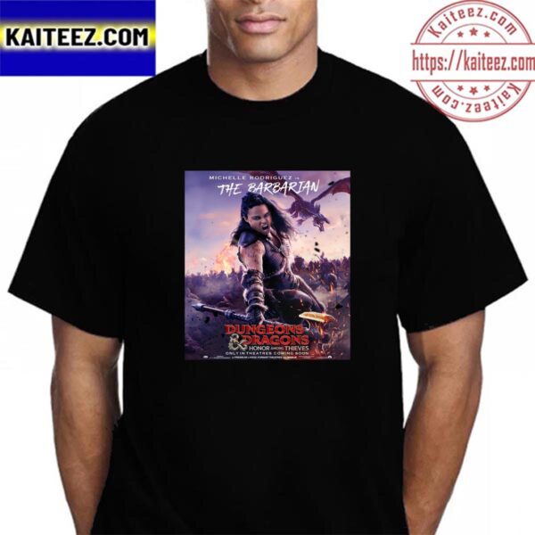 Michelle Rodriguez Is The Barbarian In Dungeons And Dragons Honor Among Thieves Vintage T-Shirt