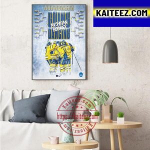 Michigan Hockey Going Dancing NCAA Hockey Art Decor Poster Canvas