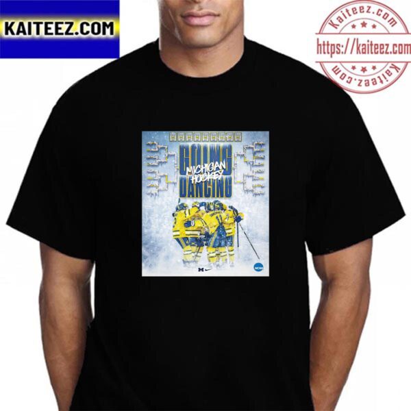 Michigan Hockey Going Dancing NCAA Hockey Vintage T-Shirt