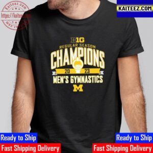 Michigan Wolverines 2023 Big Ten Mens Gymnastics Regular Season Champions Vintage T-Shirt