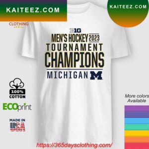 Michigan Wolverines Big Men’s Hockey 2023 Tournament Champions Michigan T-shirt