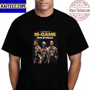 Milwaukee Bucks 15 Game Win Streak In NBA Vintage T-Shirt