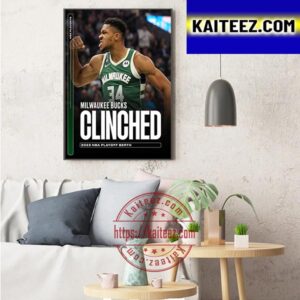 Milwaukee Bucks Have Officially Clinched 2023 NBA Playoffs Art Decor Poster Canvas