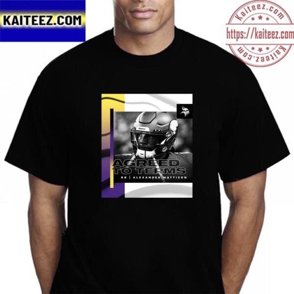 Minnesota Vikings Agreed To Terms With RB Alexander Mattison Vintage T-Shirt