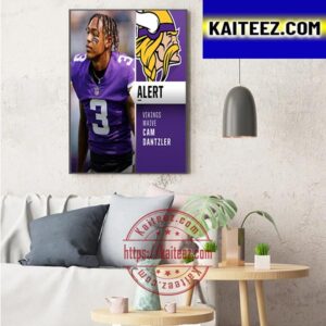Minnesota Vikings Waive CB Cam Dantzler Art Decor Poster Canvas