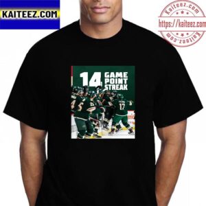 Minnesota Wild 14 Game Point Streak In NHL Vintage T-Shirt