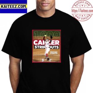 Montana Fouts 1K Career Strikeouts With Alabama Softball Vintage T-Shirt