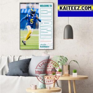 NFL Miami Dolphins Welcome To Miami Jalen Ramsey Art Decor Poster Canvas