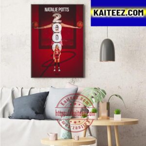 Natalie Potts 2000 Career Points With Nebraska Cornhuskers Womens Basketball Art Decor Poster Canvas