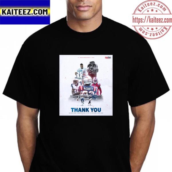 New England Patriots Thank You And Congratulations To Devin McCourty Vintage T-Shirt