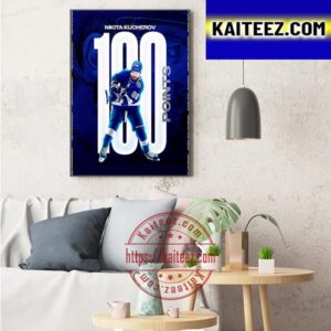 Nikita Kucherov 100 Points In NHL Art Decor Poster Canvas
