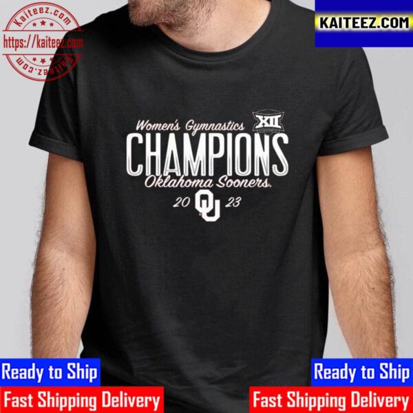 Oklahoma Sooners 2023 Big 12 Womens Gymnastics Tournament Champions Vintage T-Shirt