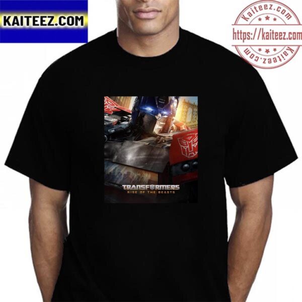 Optimus Prime In Transformers Rise Of The Beasts First Poster Movie Vintage T-Shirt