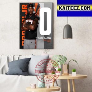 Orlando Brown Jr 0 Sacks Allowed In 2022 Playoffs Per PFF Cincinnati Bengals NFL Art Decor Poster Canvas