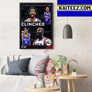 Philadelphia 76ers Clinch A Spot In The 2023 NBA Playoffs Art Decor Poster Canvas