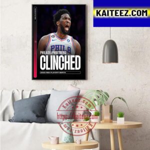 Philadelphia 76ers Clinched 2023 NBA Playoffs Art Decor Poster Canvas