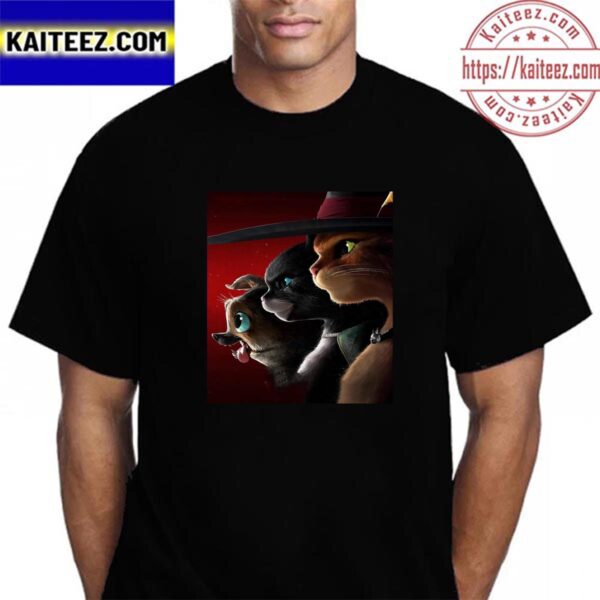 Puss In Boots The Last Wish 2022 Poster Movie Vintage T-Shirt