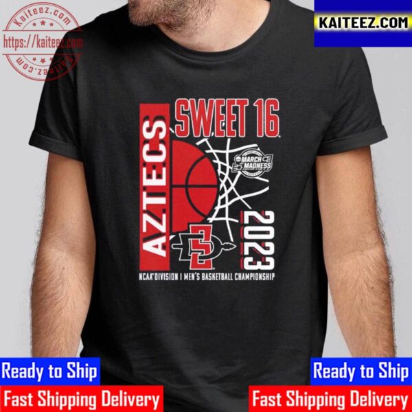 San Diego State Aztecs 2023 NCAA Mens Basketball Tournament March Madness Sweet 16 Vintage T-Shirt