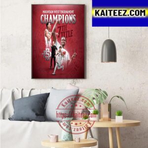 San Diego State Aztecs Mens Basketball Are 2023 Mountain West Conference Tournament Champions Art Decor Poster Canvas