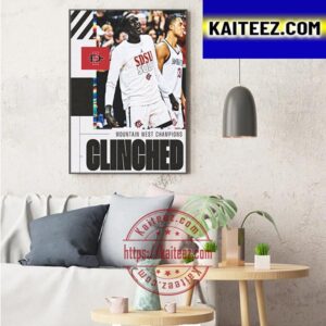 San Diego State Aztecs Mens Basketball Takes The 2023 Mountain West Conference Tournament Champions Art Decor Poster Canvas