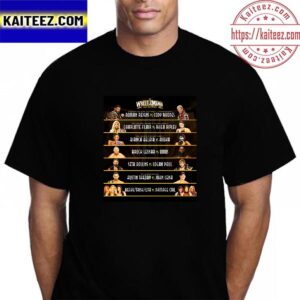 Schedule Of Matches WrestleMania Goes Hollywood Of WWE Vintage T-Shirt