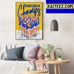 South Dakota State Womens Basketball Champions 2023 Summit League Basketball Championship Art Decor Poster Canvas