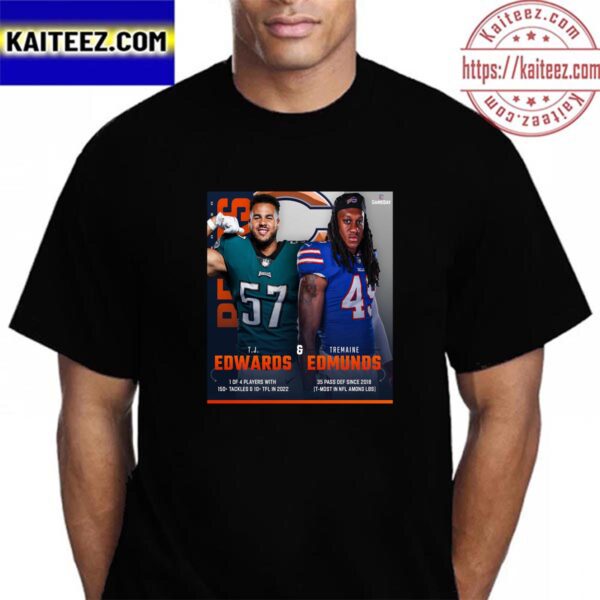T J Edwards And Tremaine Edmunds The Monsters Of The Midway New Linebacker Duo Vintage T-Shirt