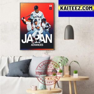 Team Japan Advances 5th Straight World Baseball Classic Semifinal Art Decor Poster Canvas