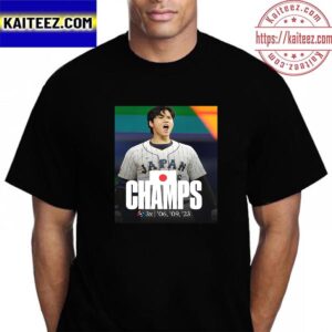 Team Japan Are Winners 2023 World Baseball Classic World Champions Vintage T-Shirt