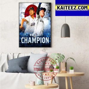 Team Japan Champions 2023 World Baseball Classic World Champions Art Decor Poster Canvas
