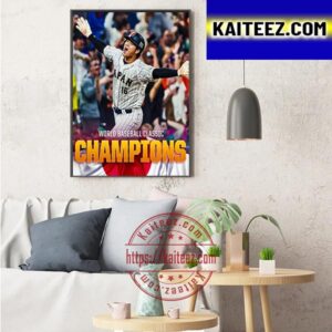 Team Japan Has Won The 2023 World Baseball Classic Champions Art Decor Poster Canvas