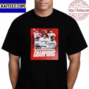 Team Japan Wins 2023 World Baseball Classic Champions Vintage T-Shirt