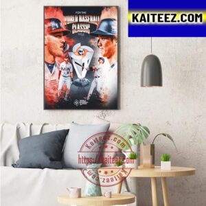Team USA Vs Team Japan For The 2023 World Baseball Classic Title Art Decor Poster Canvas