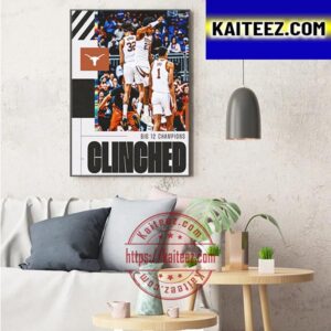 Texas Longhorns Mens Basketball Are 2023 Big 12 Champions Art Decor Poster Canvas