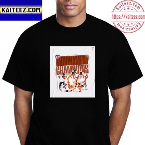 Texas Longhorns Mens Basketball Are 2023 Big 12 Tournament Champions Vintage T-Shirt