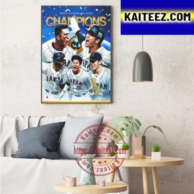 The 2023 World Baseball Classic Champions Are Team Japan Art Decor