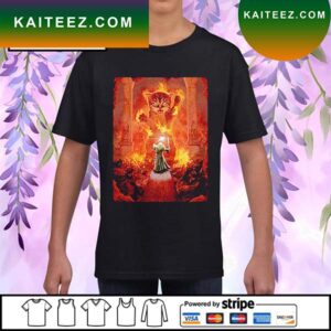 The mountain cat gandalf you shall not pass fire kitten T-shirt