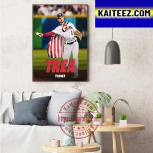 Trea Turner Flexes For Team USA In The 2023 World Baseball Classic Art Decor Poster Canvas