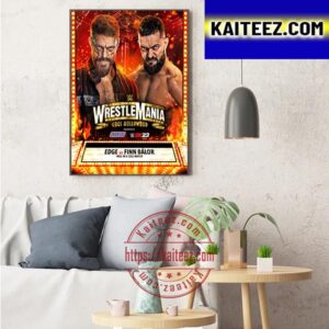 WWE WrestleMania Goes Hollywood Edge Vs Finn Balor At Hell In A Cell Match Art Decor Poster Canvas
