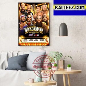 WWE WrestleMania Showcase Fatal 4-Way Tag Team Match Art Decor Poster Canvas