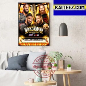 WWE WrestleMania Undisputed WWE Tag Team Championship Match Art Decor Poster Canvas