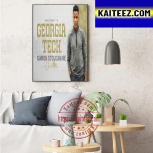 Welcome To Georgia Tech Yellow Jackets Mens Basketball Head Coach Damon Stoudamire Art Decor Poster Canvas
