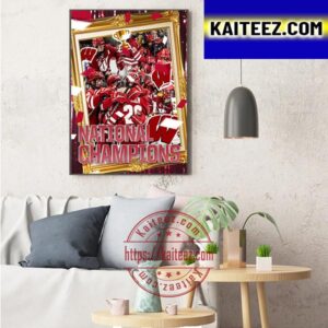Wisconsin Badgers Womens Hockey 7th Win National Champions Art Decor Poster Canvas