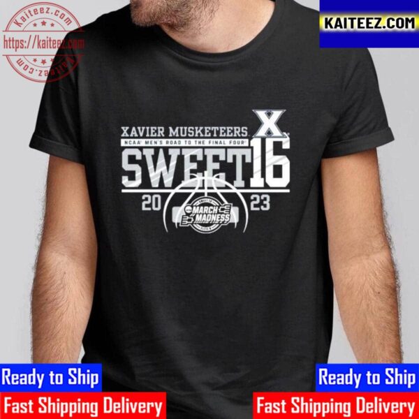 Xavier University Mens Basketball 2023 Sweet 16 Vintage T-Shirt