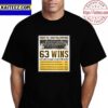 2022-23 Boston Bruins 63 Wins Is The Most Wins In A Single Season In NHL History Vintage T-Shirt