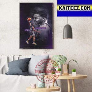 2022-23 NBA Clutch Player Of The Year Is DeAaron Fox Art Decor Poster Canvas