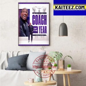 2022-23 NBA Coach Of The Year Is Mike Brown Sacramento Kings Art Decor Poster Canvas