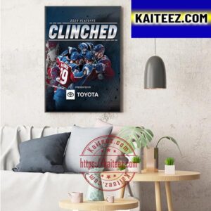 2023 Colorado Avalanche Clinched Stanley Cup Playoffs Art Decor Poster Canvas